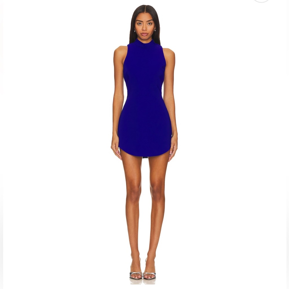 Amanda Uprichard Marshall Mini Dress in Lapis